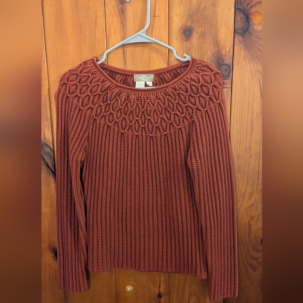 The Territory Ahead Deep Red Knit Sweater